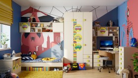 Детская комната Клаксон (Бежевый/корпус Клен) в Пскове - pskov.katalogmebeli.com | фото