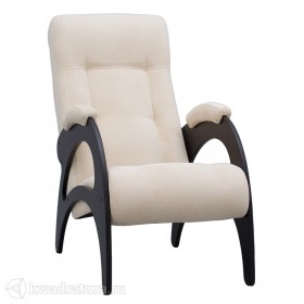 Кресло для отдыха Неаполь Модель 9 без лозы (Венге-эмаль/Ткань Ваниль Verona Vanilla) в Пскове - pskov.katalogmebeli.com | фото