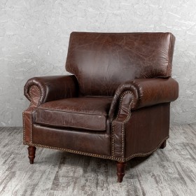 Кресло кожаное Лофт Аристократ (ширина 1100 мм) в Пскове - pskov.katalogmebeli.com | фото
