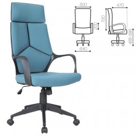 Кресло офисное BRABIX Prime EX-515 (голубая ткань) в Пскове - pskov.katalogmebeli.com | фото