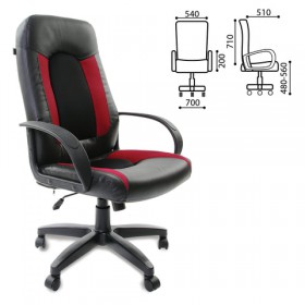 Кресло офисное BRABIX Strike EX-525 (черно-красный) в Пскове - pskov.katalogmebeli.com | фото