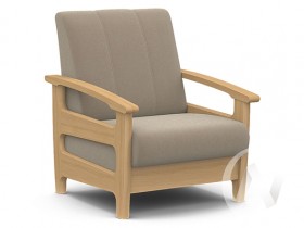 Кресло для отдыха Омега (бук лак/CATANIA LATTE) в Пскове - pskov.katalogmebeli.com | фото 1