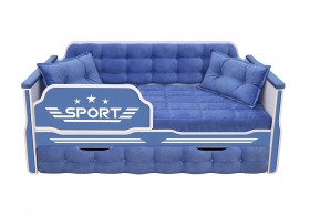 Кровать 170 серии Спорт 1 ящик 85 Синий (подушки) в Пскове - pskov.katalogmebeli.com | фото