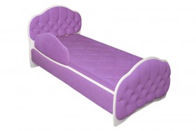 Кровать 180 Гармония 67 Светло-фиолетовый (мягкий бортик) в Пскове - pskov.katalogmebeli.com | фото