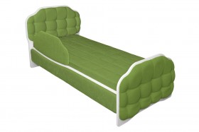 Кровать 190 Атлет Lux 76 Зелёный (мягкий бортик) в Пскове - pskov.katalogmebeli.com | фото