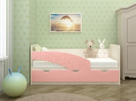 Кровать Бабочки 1,6м (Розовый металлик) в Пскове - pskov.katalogmebeli.com | фото 1
