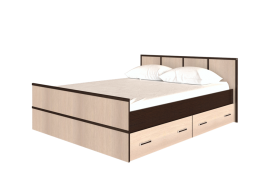 Кровать Сакура с настилом и ящиками 1,4 (Венге/Лоредо) в Пскове - pskov.katalogmebeli.com | фото