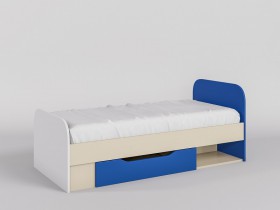 Кровать Скай 1650х750 (Синий/Белый/корпус Клен) в Пскове - pskov.katalogmebeli.com | фото