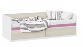 Кровать «Сканди» с 2 ящиками Дуб Гарден/Белый/Лиловый в Пскове - pskov.katalogmebeli.com | фото