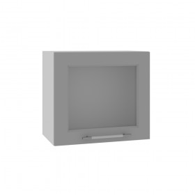 Квадро ВПГС 500 шкаф верхний горизонтальный со стеклом высокий (Лунный свет/корпус Серый) в Пскове - pskov.katalogmebeli.com | фото