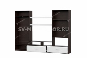 Мебель для гостиной МГС 7 Исполнение 1 Дуб Венге/Белый глянец в Пскове - pskov.katalogmebeli.com | фото