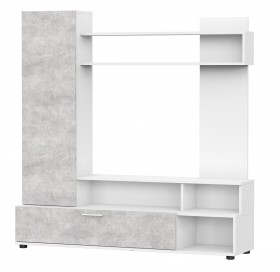 Мебель для гостиной "МГС 9" Белый / Цемент светлый в Пскове - pskov.katalogmebeli.com | фото 1