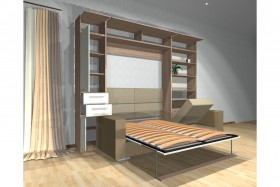Шкаф-кровать с диваном Каролина в Пскове - pskov.katalogmebeli.com | фото 3