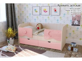 Соня Кровать детская 2 ящика 1.8 Розовый глянец в Пскове - pskov.katalogmebeli.com | фото