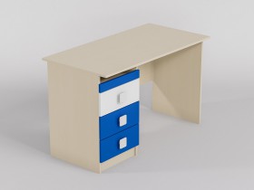 Стол (прямая столешница) Скай люкс (Синий/Белый/корпус Клен) в Пскове - pskov.katalogmebeli.com | фото