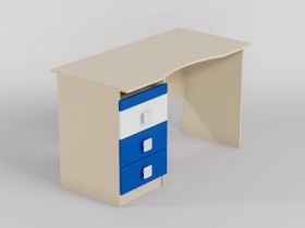 Стол (столешница с выемкой) Скай люкс (Синий/Белый/корпус Клен) в Пскове - pskov.katalogmebeli.com | фото
